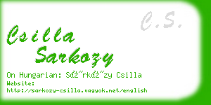 csilla sarkozy business card